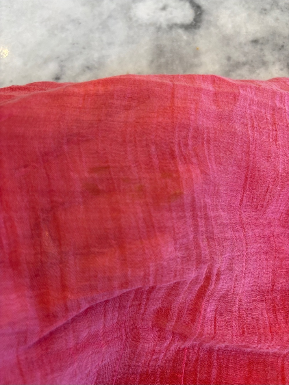 Matta Hot Pink Lightweight Scarf with Pom-Pom Trim - Picture 6 of 6